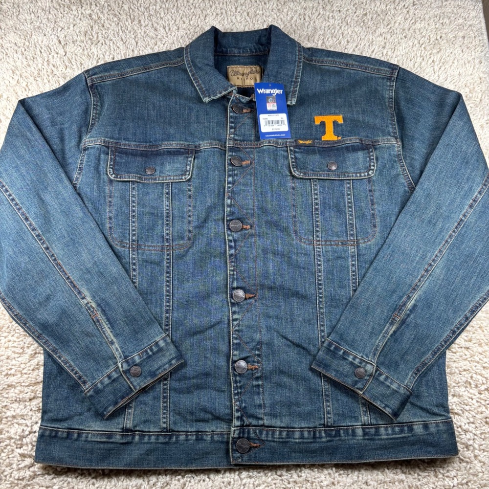 NWT Colosseum‎ x Wrangler Retro Men's Tennessee Volunteers Denim Jacket - Picture 7 of 9